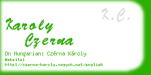 karoly czerna business card